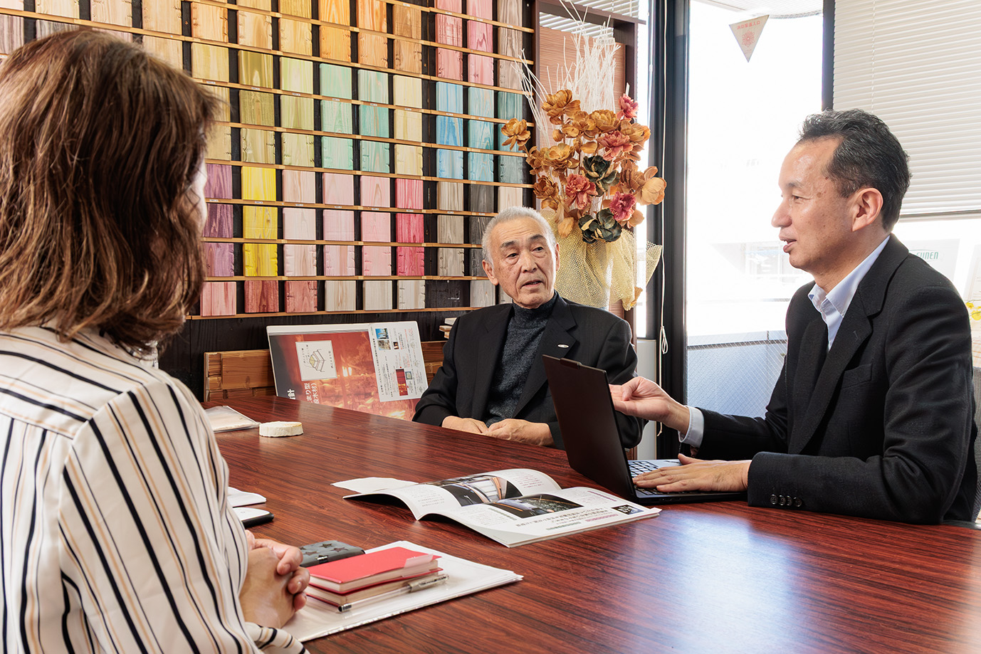 株式会社アサノ不燃　代表取締役社長　浅野 成昭氏　と　担当者　と藤原アドバイザー