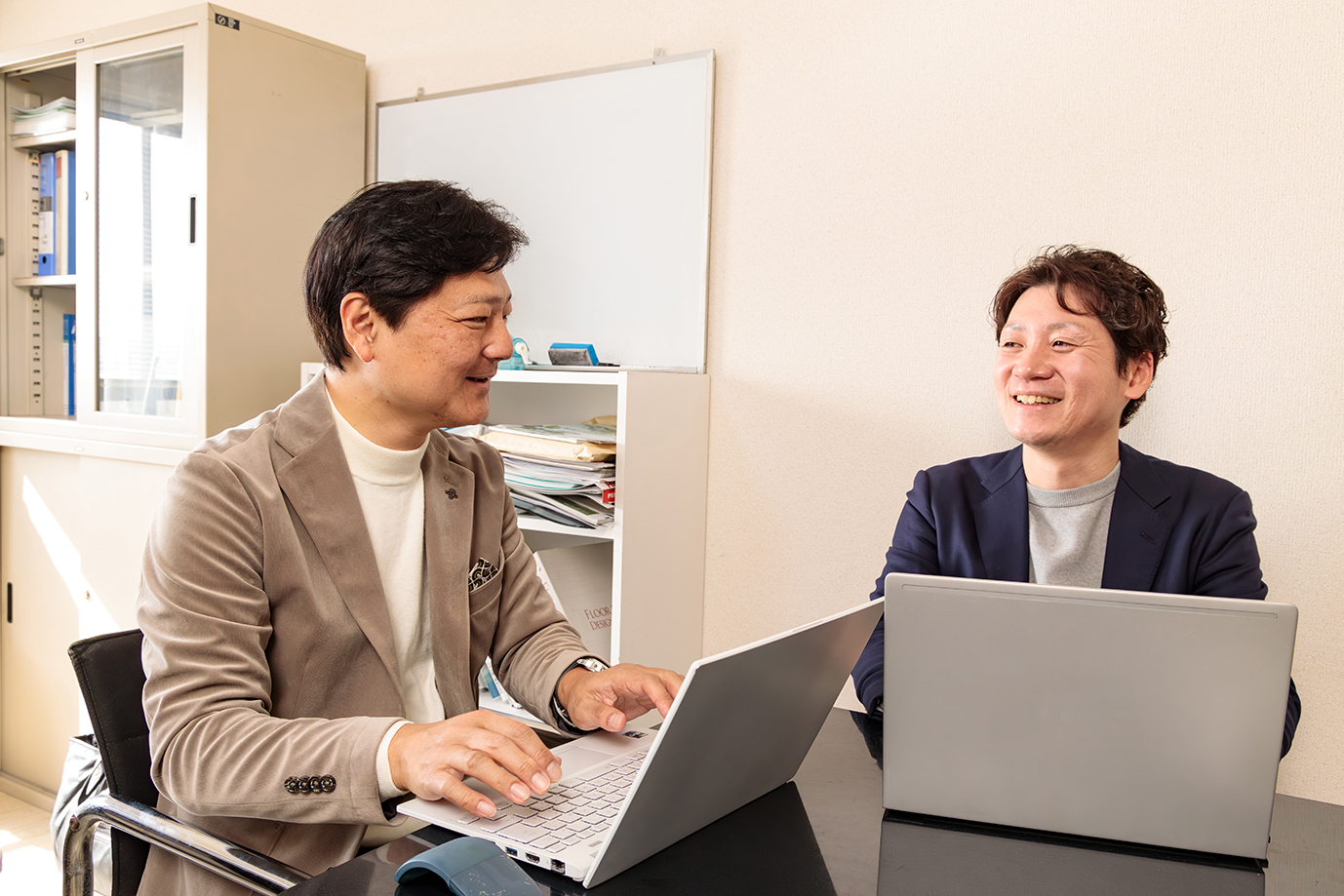 栄和技建株式会社 小林氏 と 原田アドバイザー