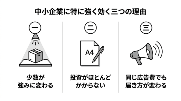 中小企業に特に強く効く三つの理由
